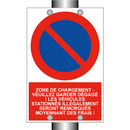 Zone de chargement - veuillez garder dégagé ! Les véhicules stationnés illégalement seront remorqués moyennant des frais !