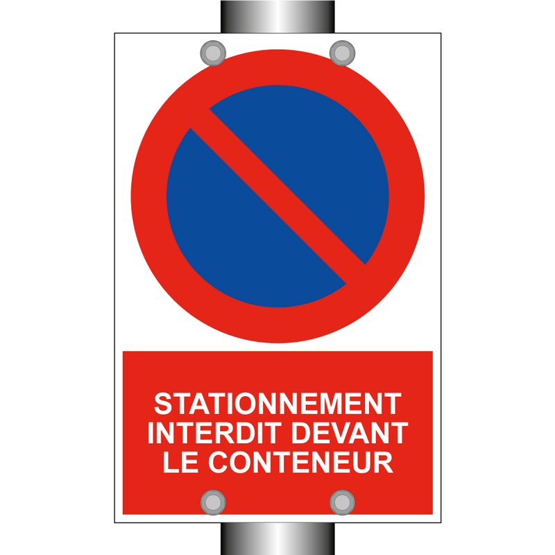 Stationnement interdit devant le conteneur