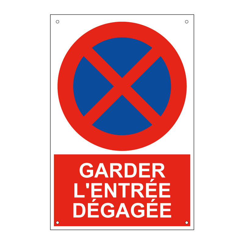 Garder l'entrée dégagée