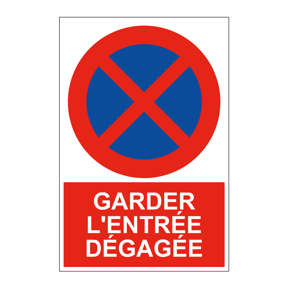 Garder l'entrée dégagée