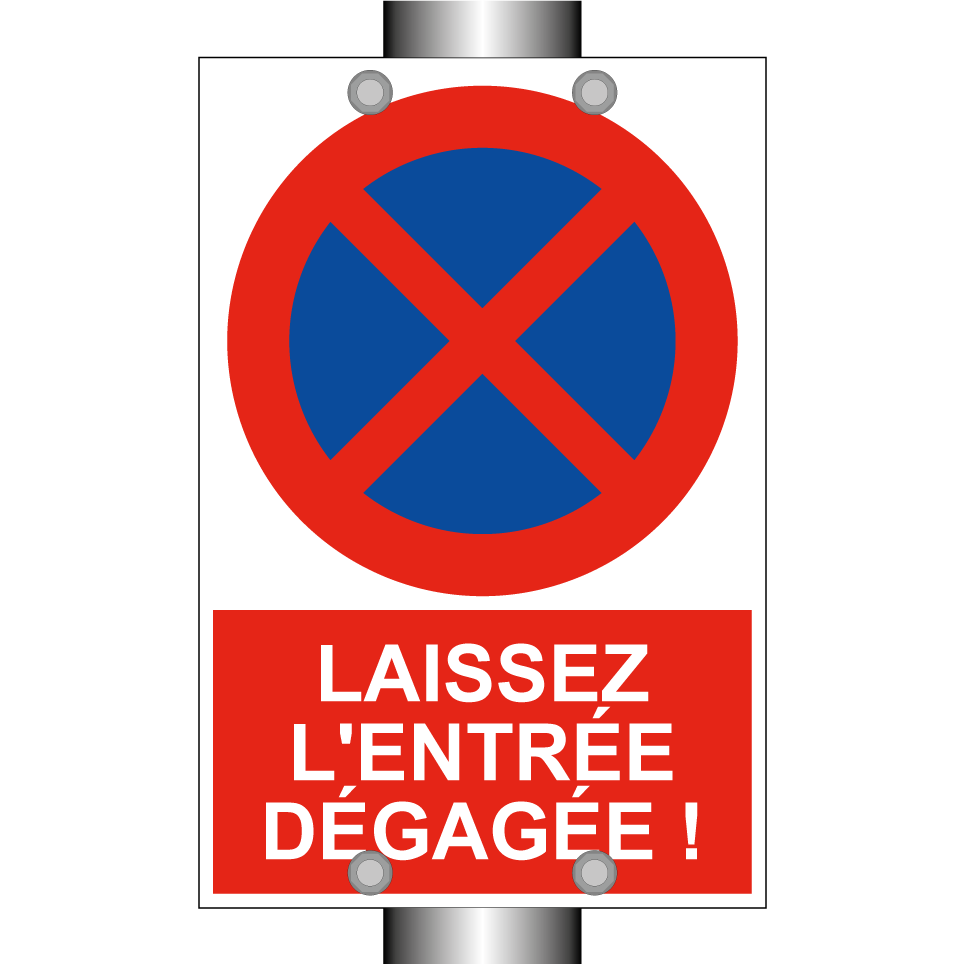 Laissez l'entrée dégagée !