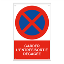 Garder l'entrée/sortie dégagée