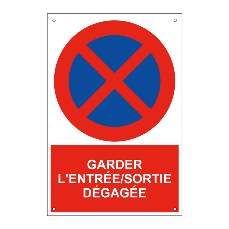 Garder l'entrée/sortie dégagée