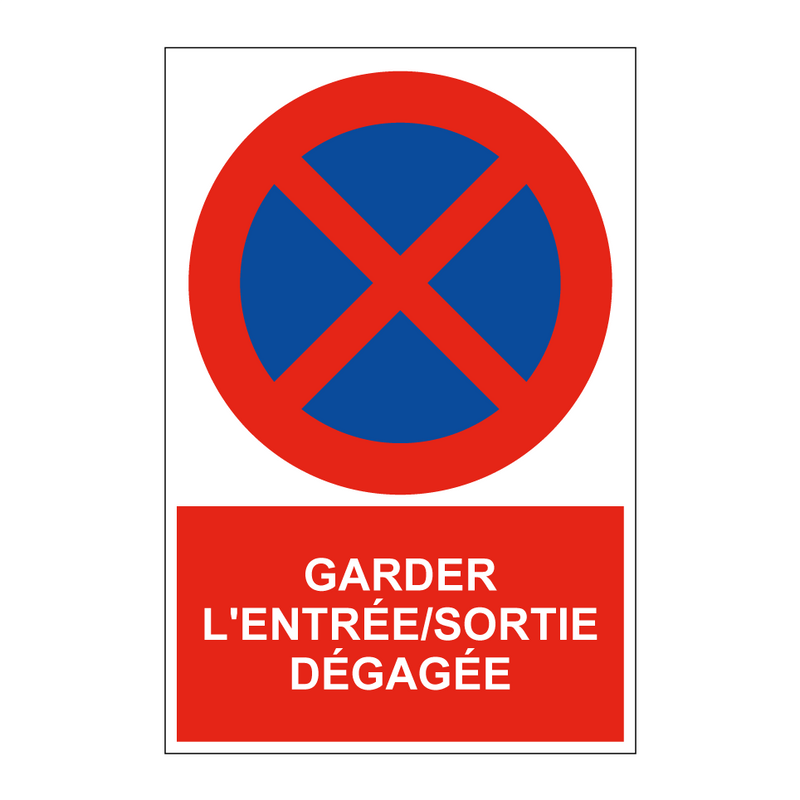 Garder l'entrée/sortie dégagée