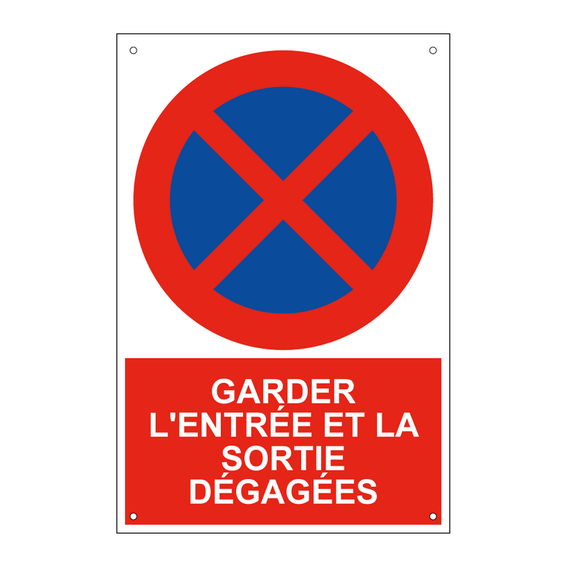 Garder l'entrée et la sortie dégagées