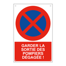 Garder la sortie des pompiers dégagée !
