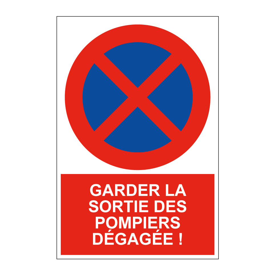 Garder la sortie des pompiers dégagée !