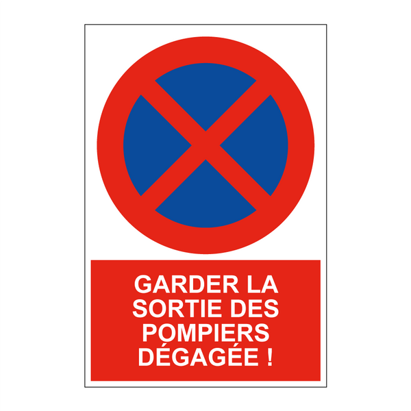 Garder la sortie des pompiers dégagée !