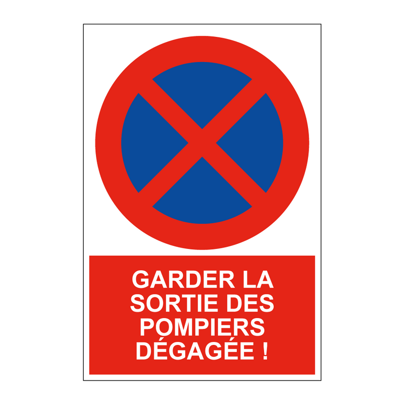 Garder la sortie des pompiers dégagée !