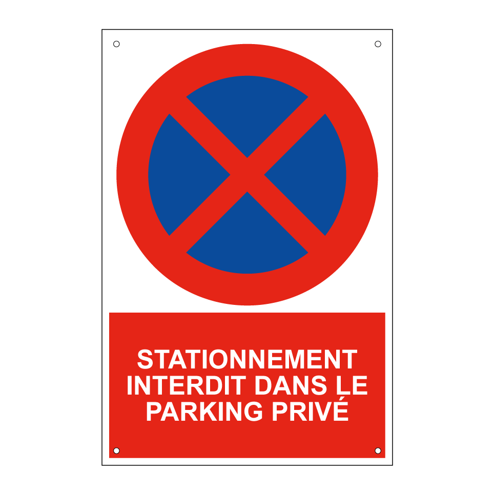 Stationnement interdit dans le parking privé