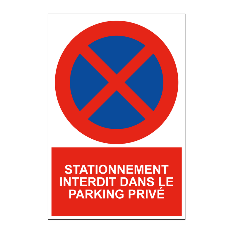 Stationnement interdit dans le parking privé