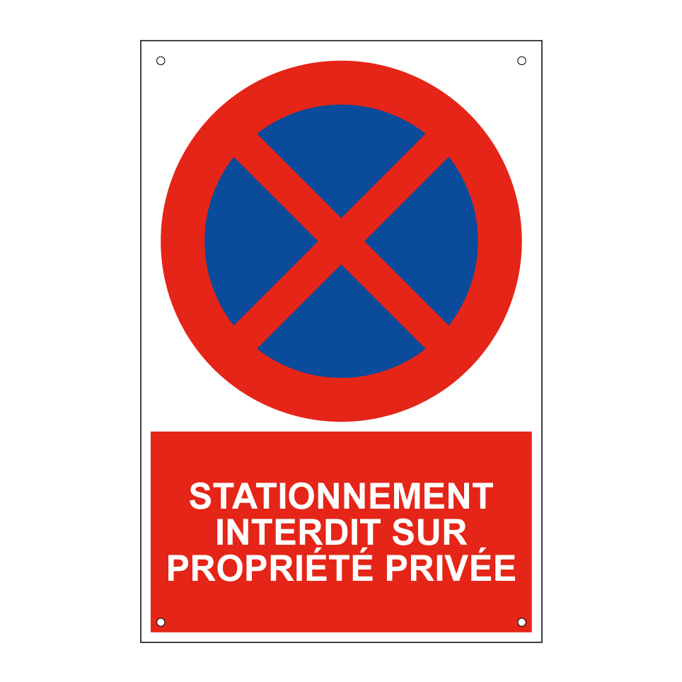 Stationnement interdit sur propriété privée
