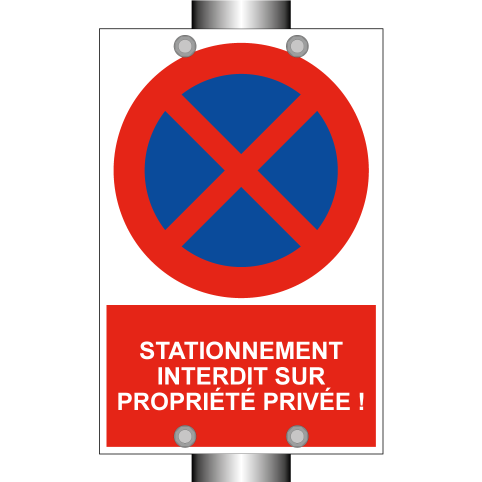 Stationnement interdit sur propriété privée !
