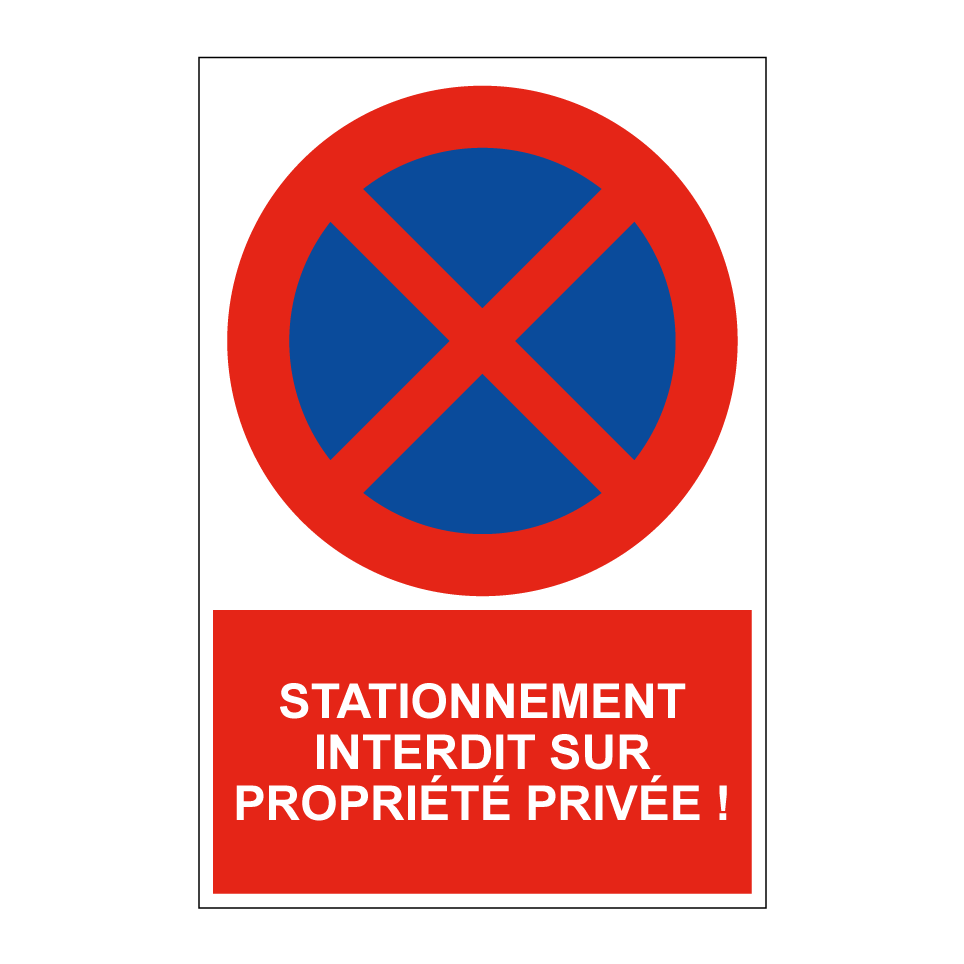 Stationnement interdit sur propriété privée !