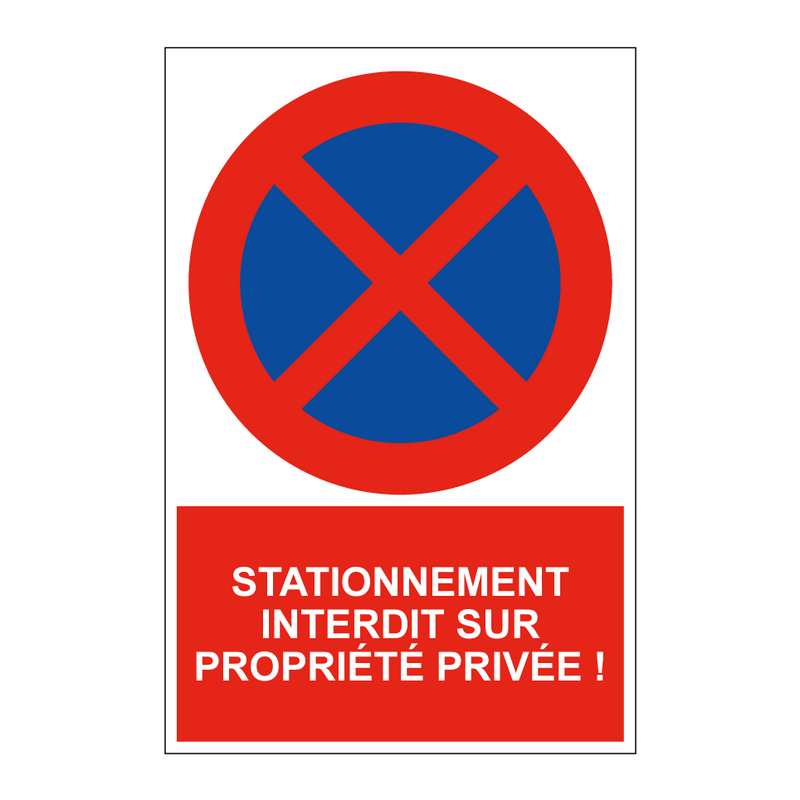 Stationnement interdit sur propriété privée !