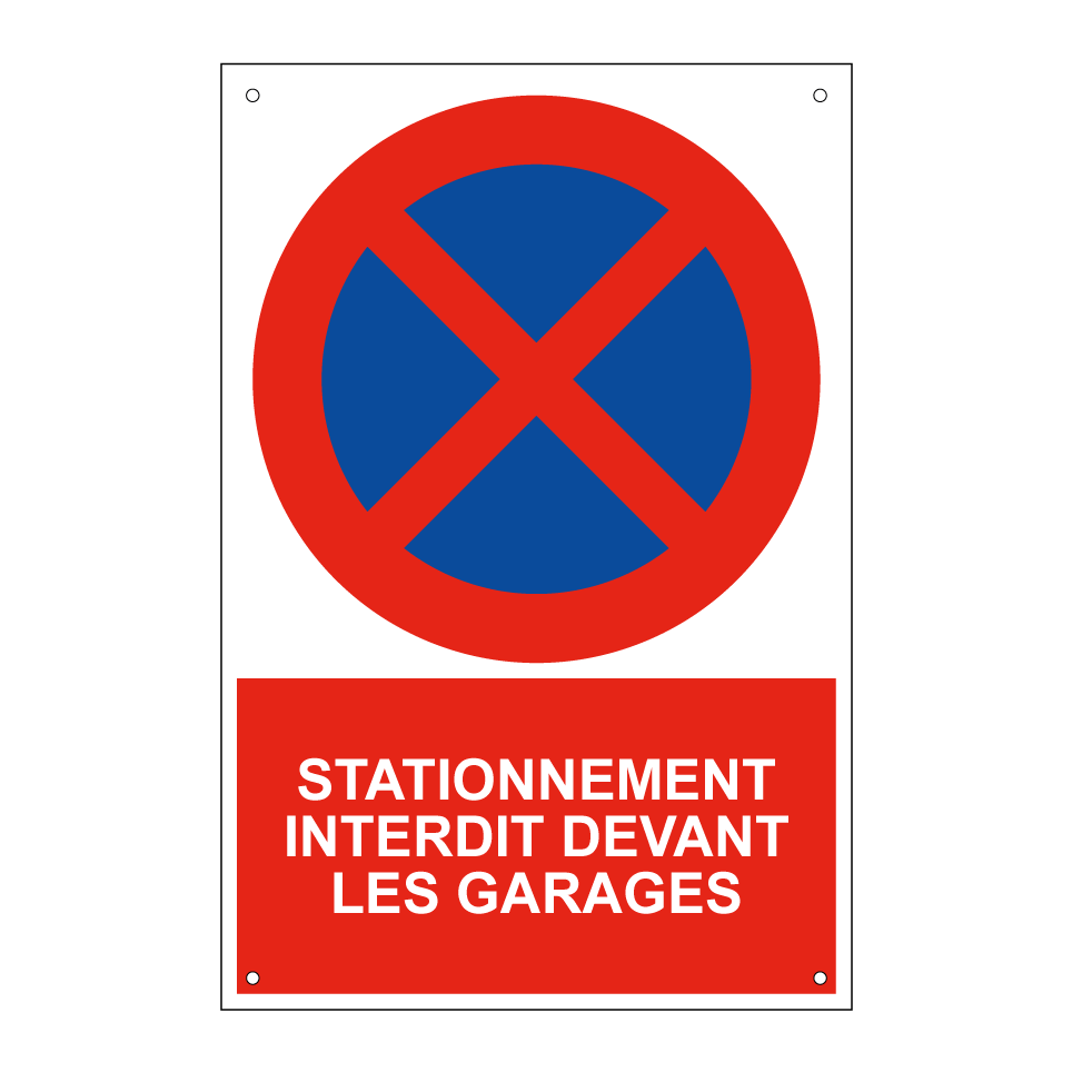 Stationnement interdit devant les garages