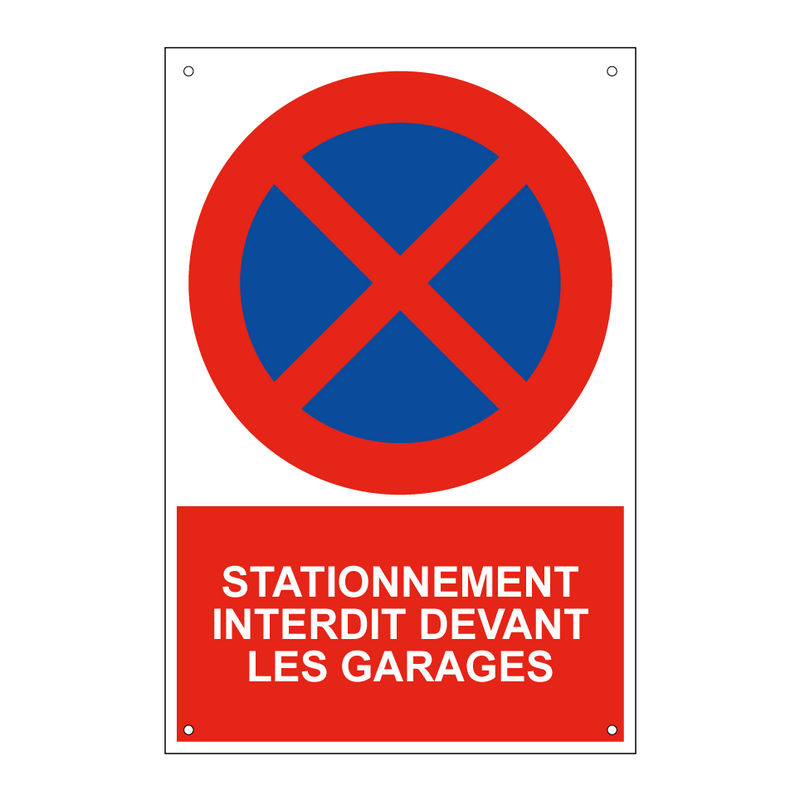 Stationnement interdit devant les garages