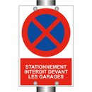 Stationnement interdit devant les garages