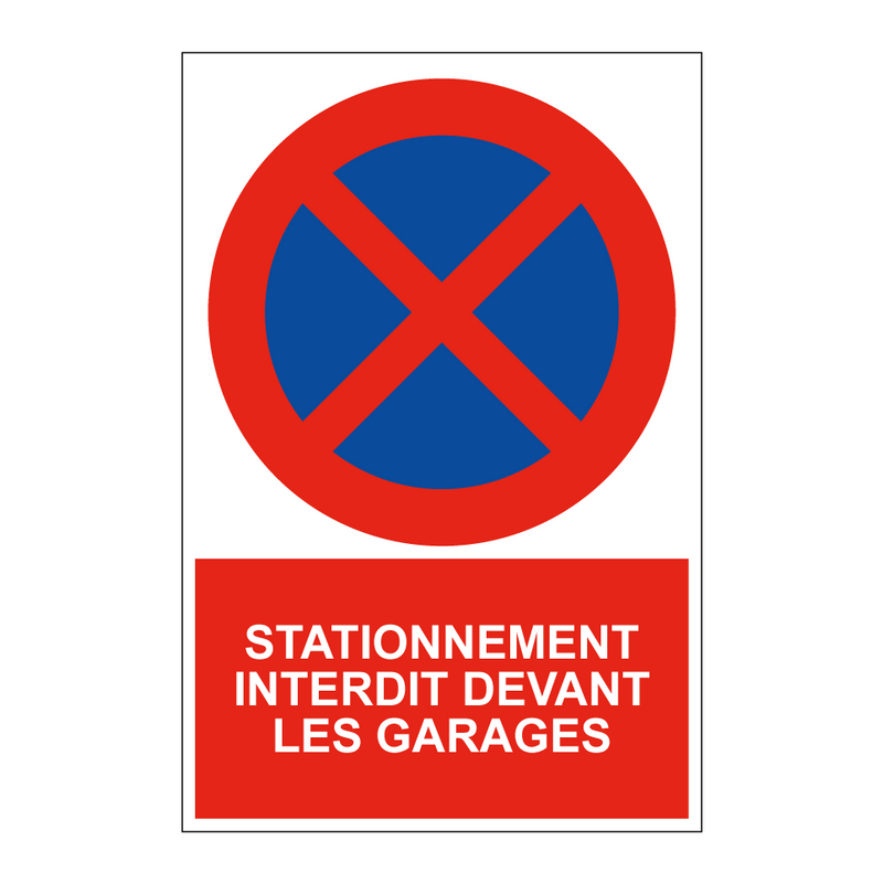 Stationnement interdit devant les garages