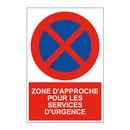 Zone d'approche pour les services d'urgence