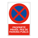 Propriété privée. Pas de parking public