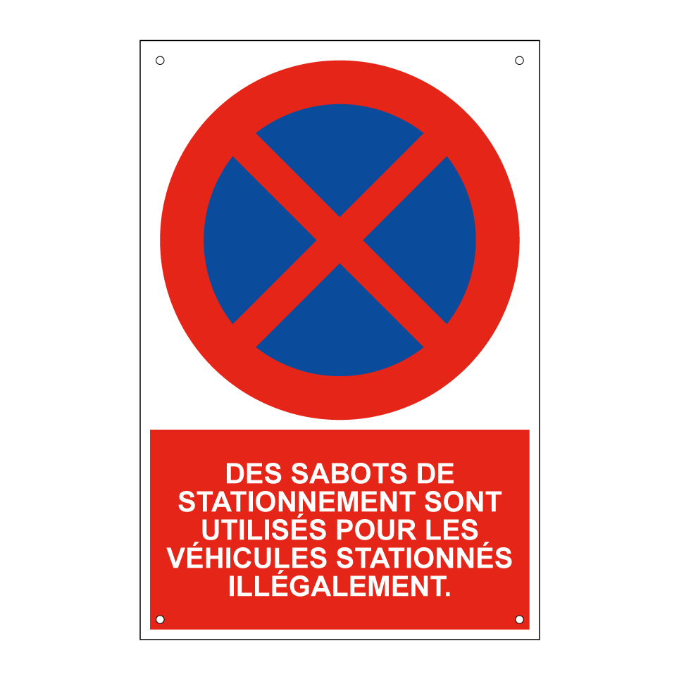 Des sabots de stationnement sont utilisés pour les véhicules stationnés illégalement.