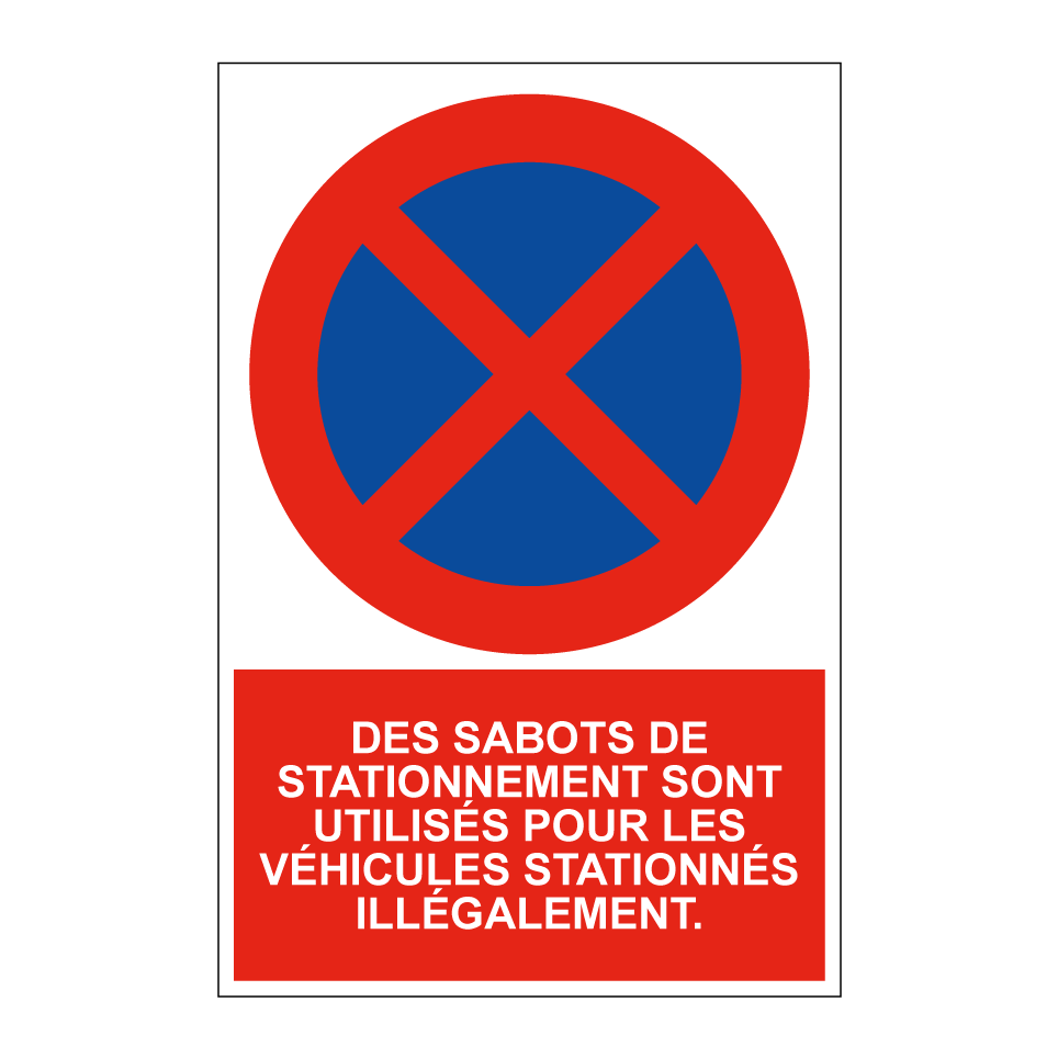 Des sabots de stationnement sont utilisés pour les véhicules stationnés illégalement.