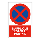 S'applique devant le portail