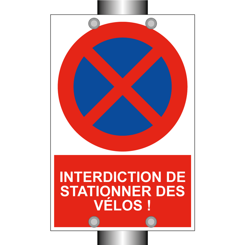Interdiction de stationner des vélos !