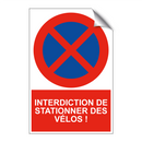 Interdiction de stationner des vélos !