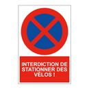 Interdiction de stationner des vélos !