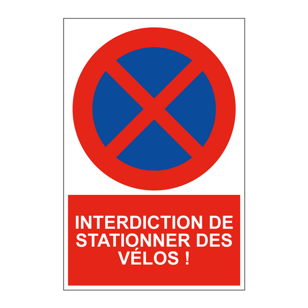 Interdiction de stationner des vélos !