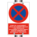 Zone de chargement - veuillez garder dégagé ! Les véhicules stationnés illégalement seront remorqués moyennant des frais !