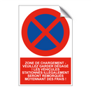 Zone de chargement - veuillez garder dégagé ! Les véhicules stationnés illégalement seront remorqués moyennant des frais !