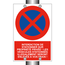 Interdiction de stationner sur propriété privée ! Les véhicules stationnés illégalement seront enlevés à vos frais !
