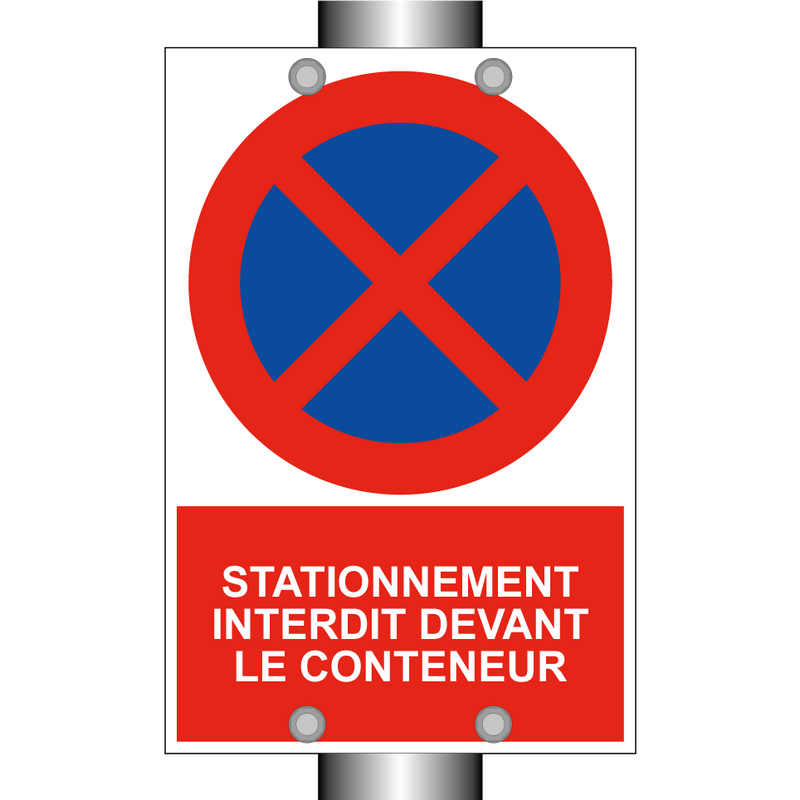 Stationnement interdit devant le conteneur