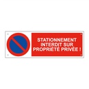 Stationnement interdit sur propriété privée !