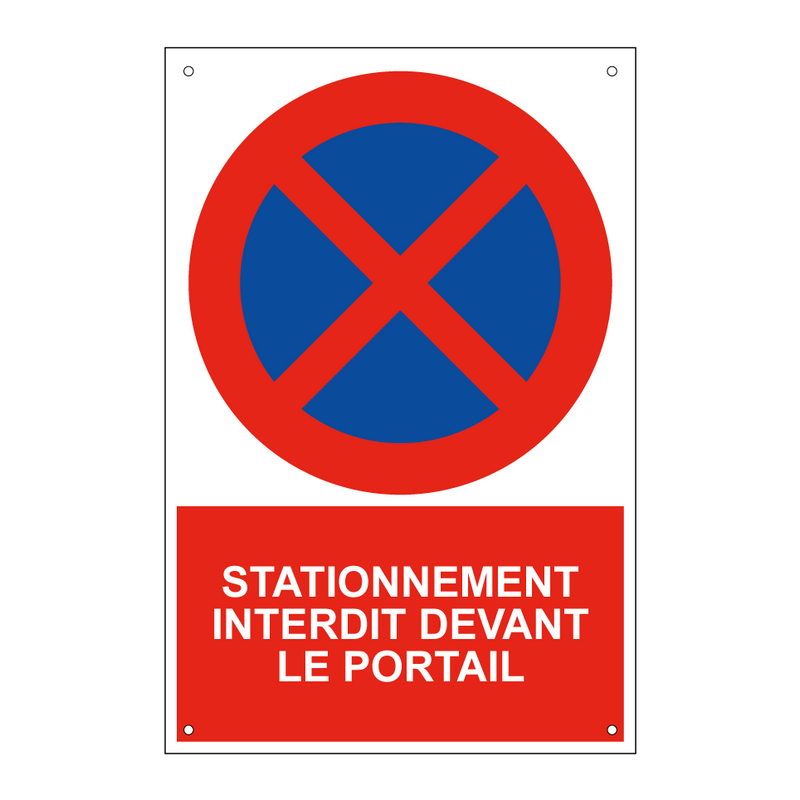 Stationnement interdit devant le portail