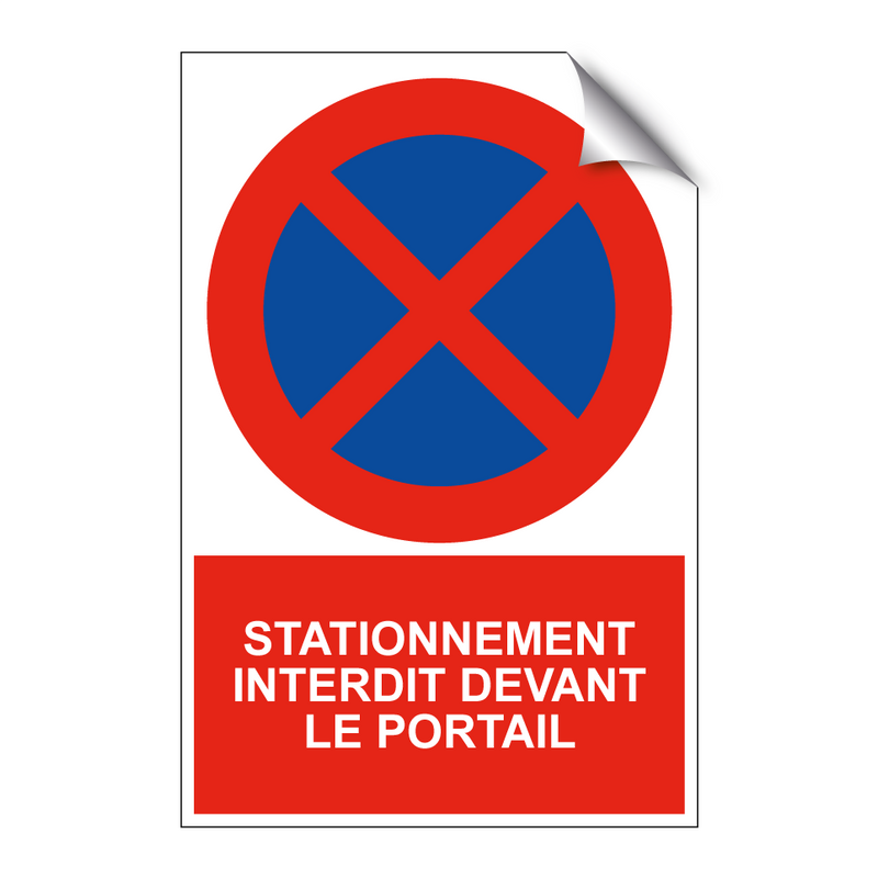 Stationnement interdit devant le portail