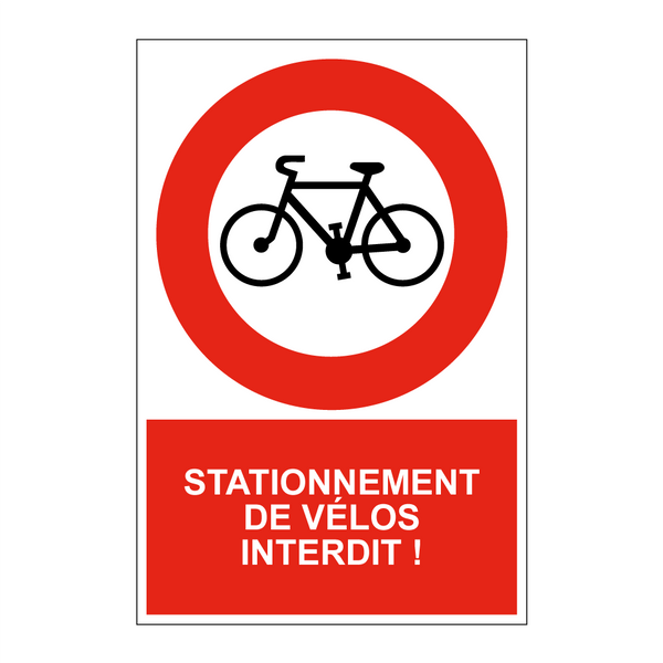 Stationnement de vélos interdit !