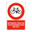 Interdiction de stationner des vélos !