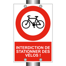 Interdiction de stationner des vélos !