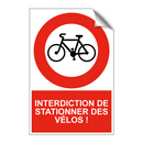 Interdiction de stationner des vélos !