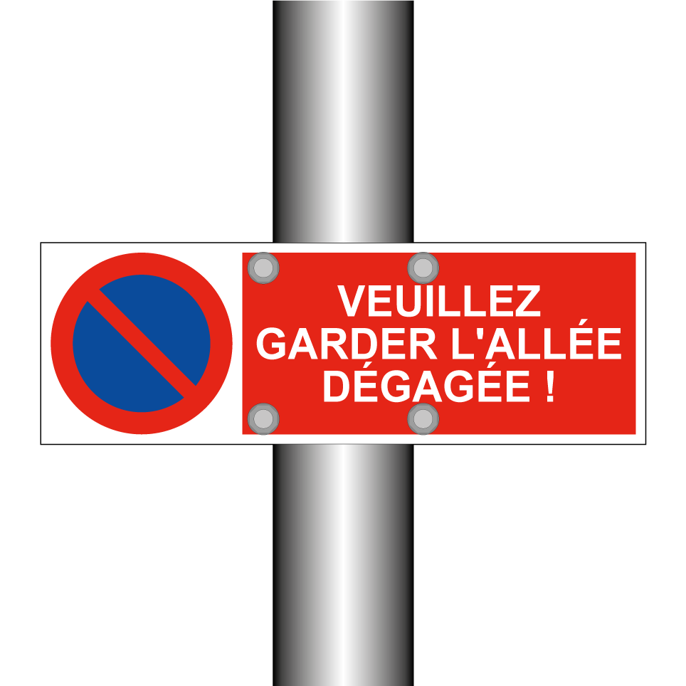 Veuillez garder l'allée dégagée !