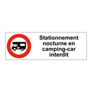 Stationnement nocturne en camping-car interdit