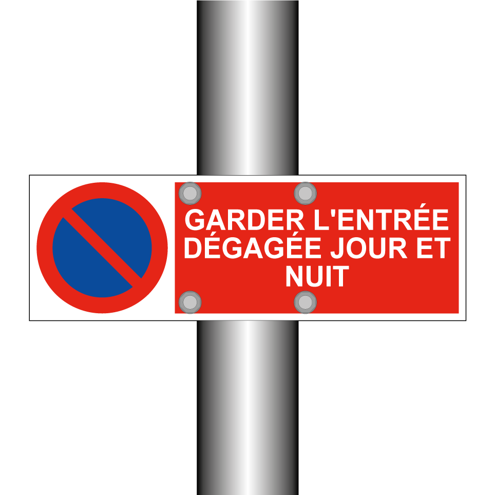 Garder l'entrée dégagée jour et nuit