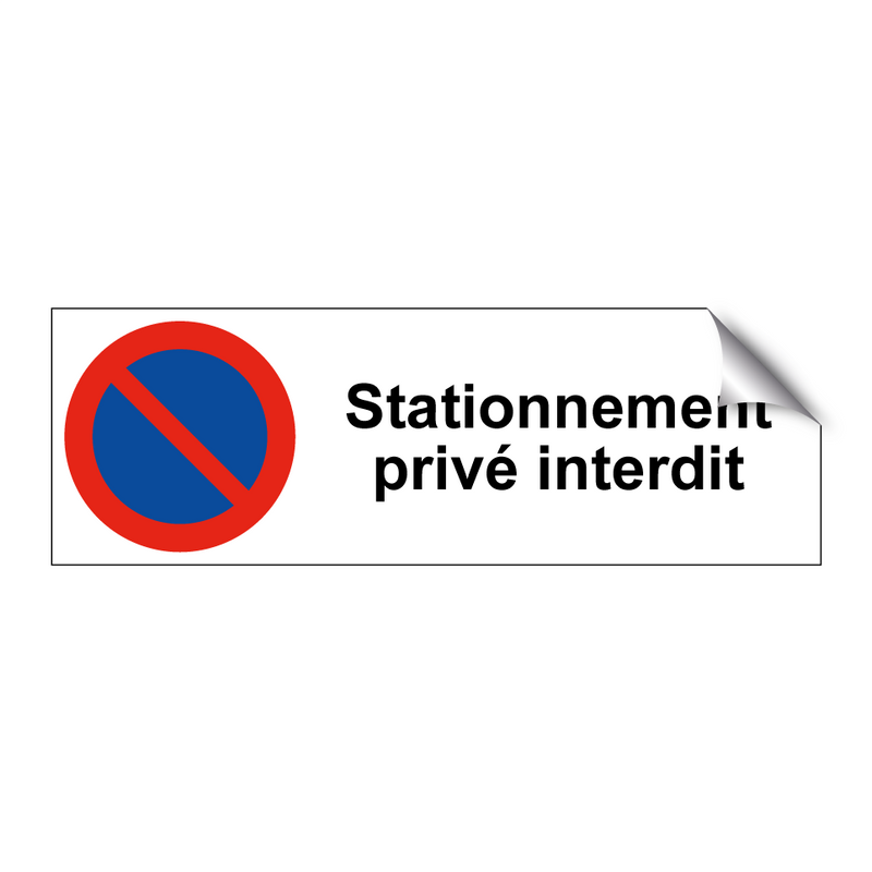 Stationnement privé interdit