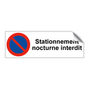 Stationnement nocturne interdit