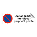 Stationnement interdit sur propriété privée