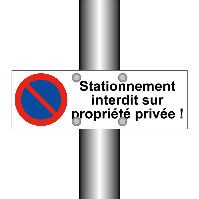 Stationnement interdit sur propriété privée !